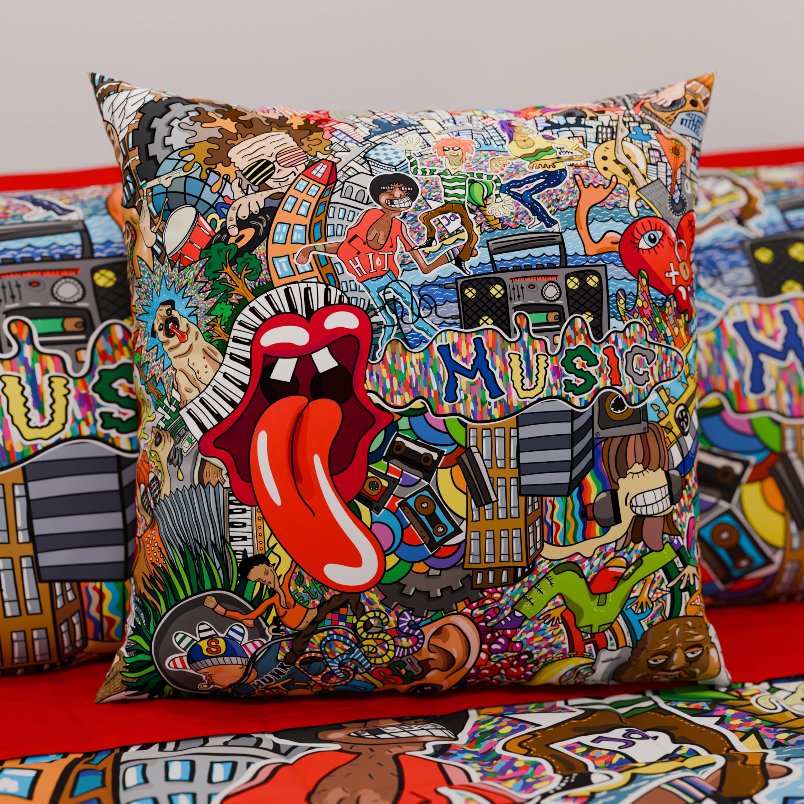 PETTI Artigiani Italiani Cusicni Pair of Pillowcases in Digital Print Winter, Canvas, Murals, 45 x 45 cm, confezione da 2 - Image 2
