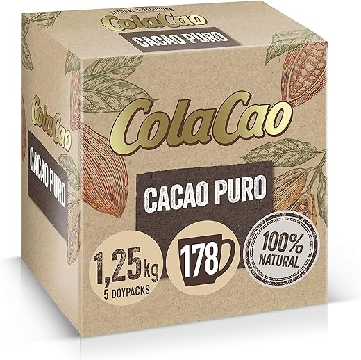 ColaCao Puro 100%: Cacao Natural y Sin Aditivos - 1,25kg's
