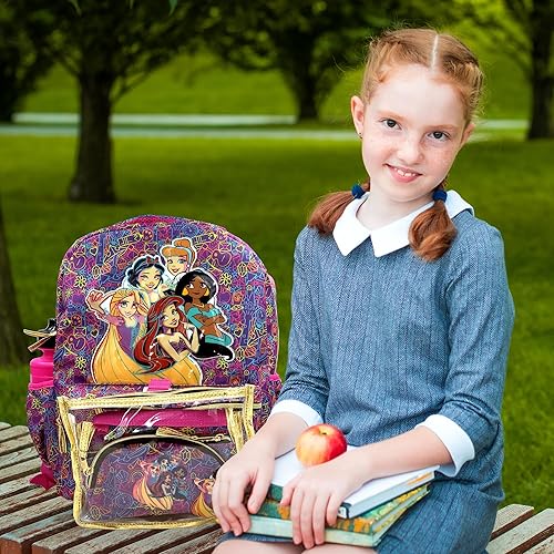 Miniatura 6 de Juego de mochila de 16 pulgadas para niñas y niños, mochila escolar para niños de jardín de infantes y primaria con accesorios para la escuela,