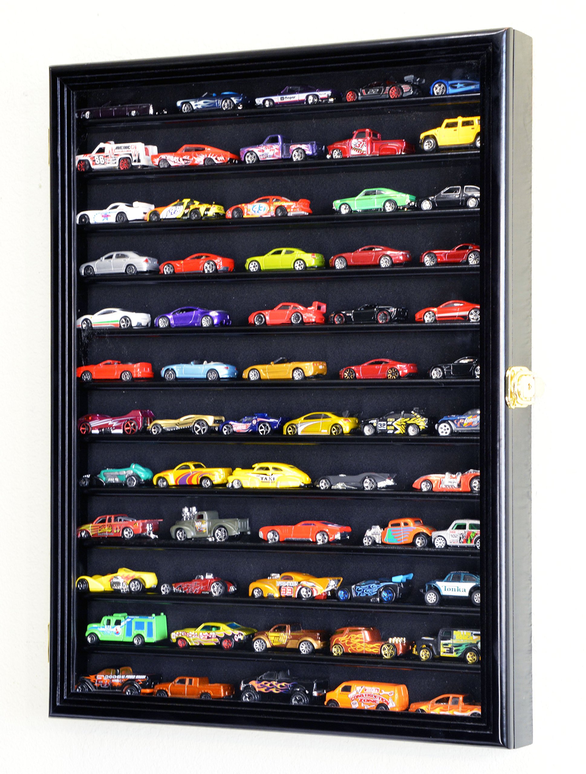 Hot Wheels Matchbox 1/64 Scale Diecast Display Case Cabinet Wall Rack w/UV Protection