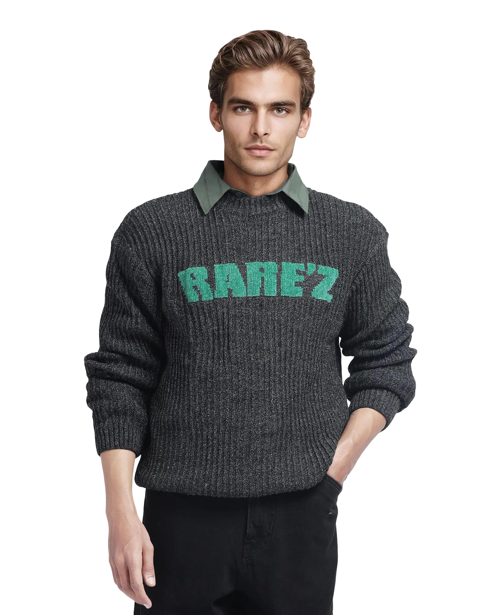 rare rabbit Regular fit Brand Logo Sweater-picture-15