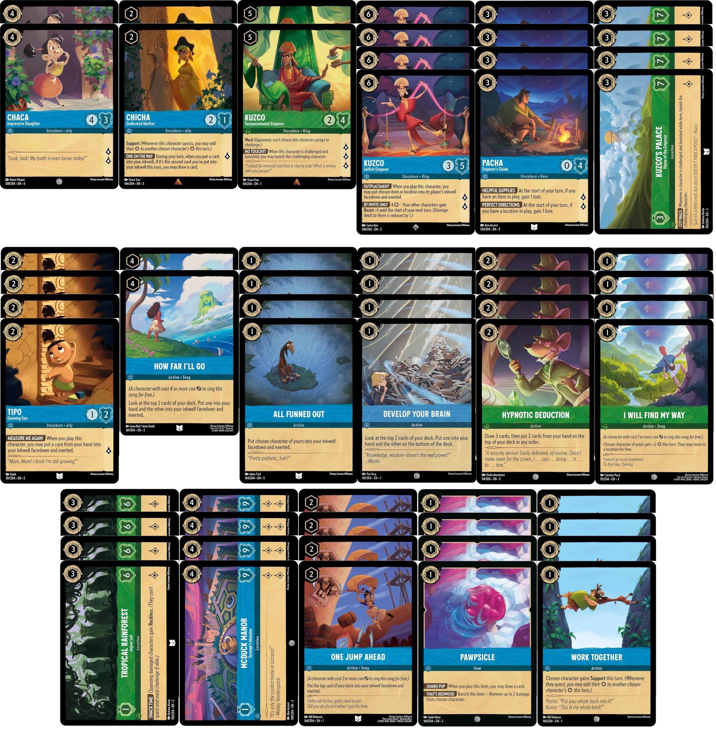 Amazon.com: MTG Decks & More Disney Lorcana The Emperor's New Groove Deck - Chaca, Chicha, Kuzco, Pacha - Custom Built - Very Strong - 60 Card! : Toys & Games Amazon.com: MTG Decks & More Disney Lorcana The Emperor's New Groove Deck - Chaca, Chicha, Kuzco, Pacha - Custom Built - Very Strong - 60 Card! : Toys & Games