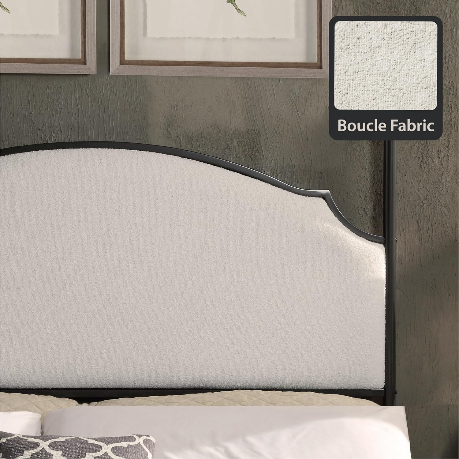 Close-up of bed frame showing additional supports and easy installation points