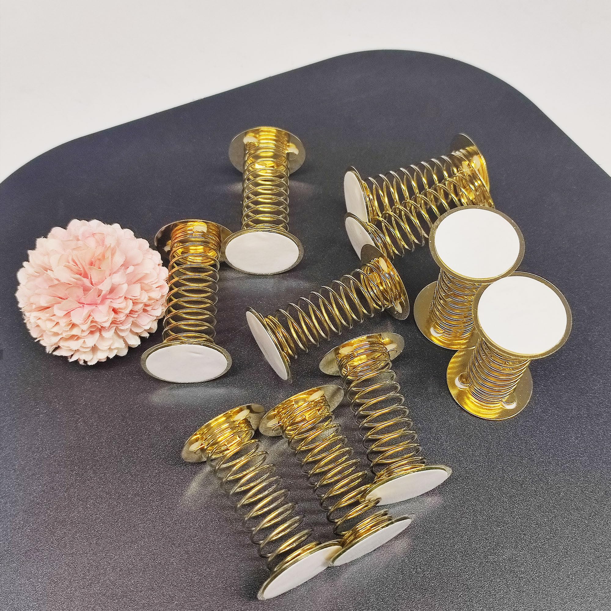 Hayaww 10pcs Head Shaking Spring Stand Spring Base Wobble Head Car Spring Base Shaking Doll Feather Base Doll Accessories Base Car Shake Head Doll Base Dashboard DIY Home Decoration (B) - Image 4