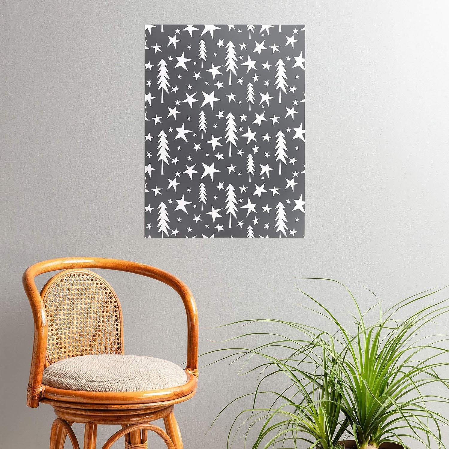 Deny Designs Heather Dutton Wish Upon A Star Grey Framed Wall Art, 18x24