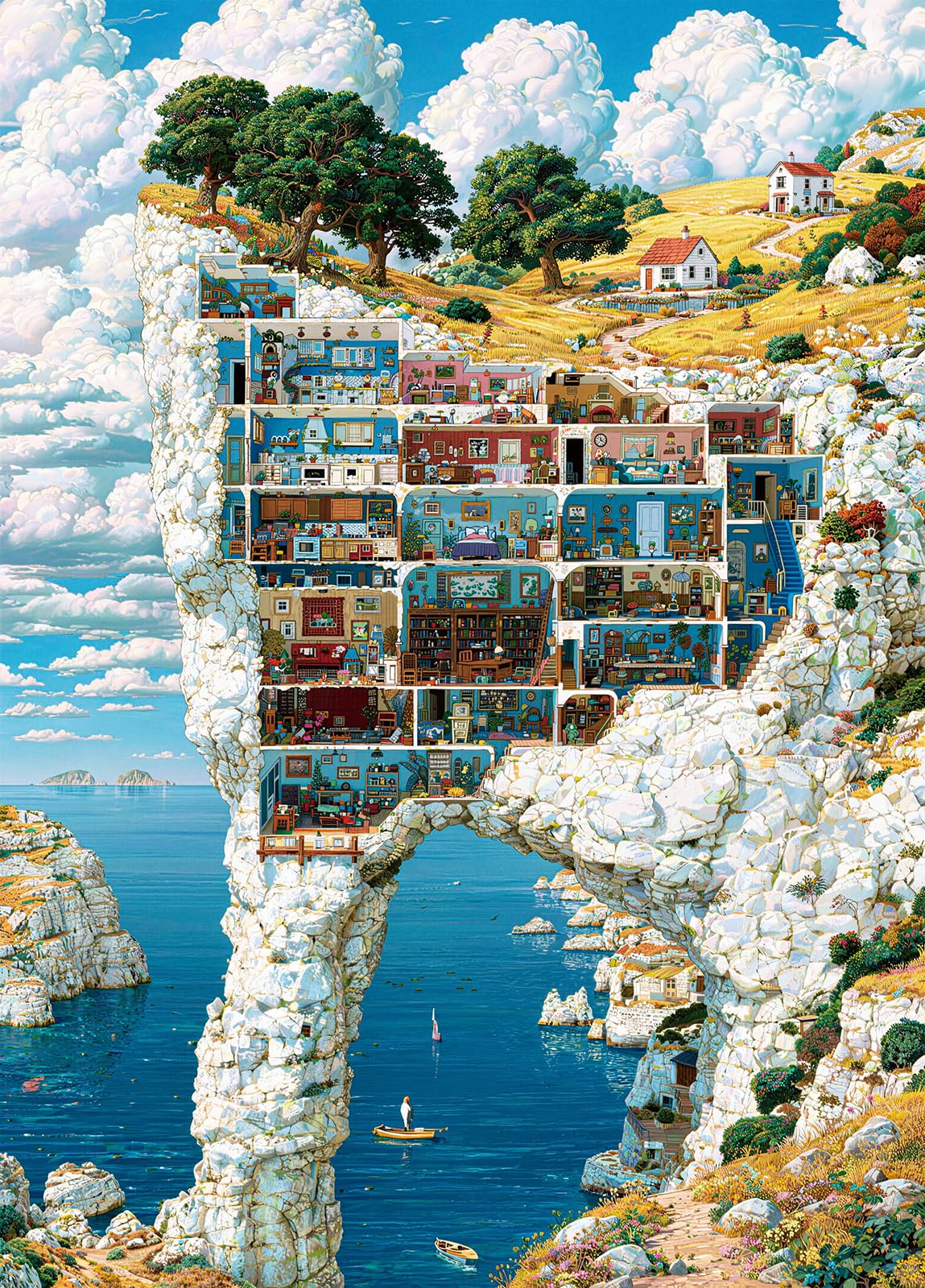 Rooms in Rock 1000 Piece Jigsaw Puzzles for Adults