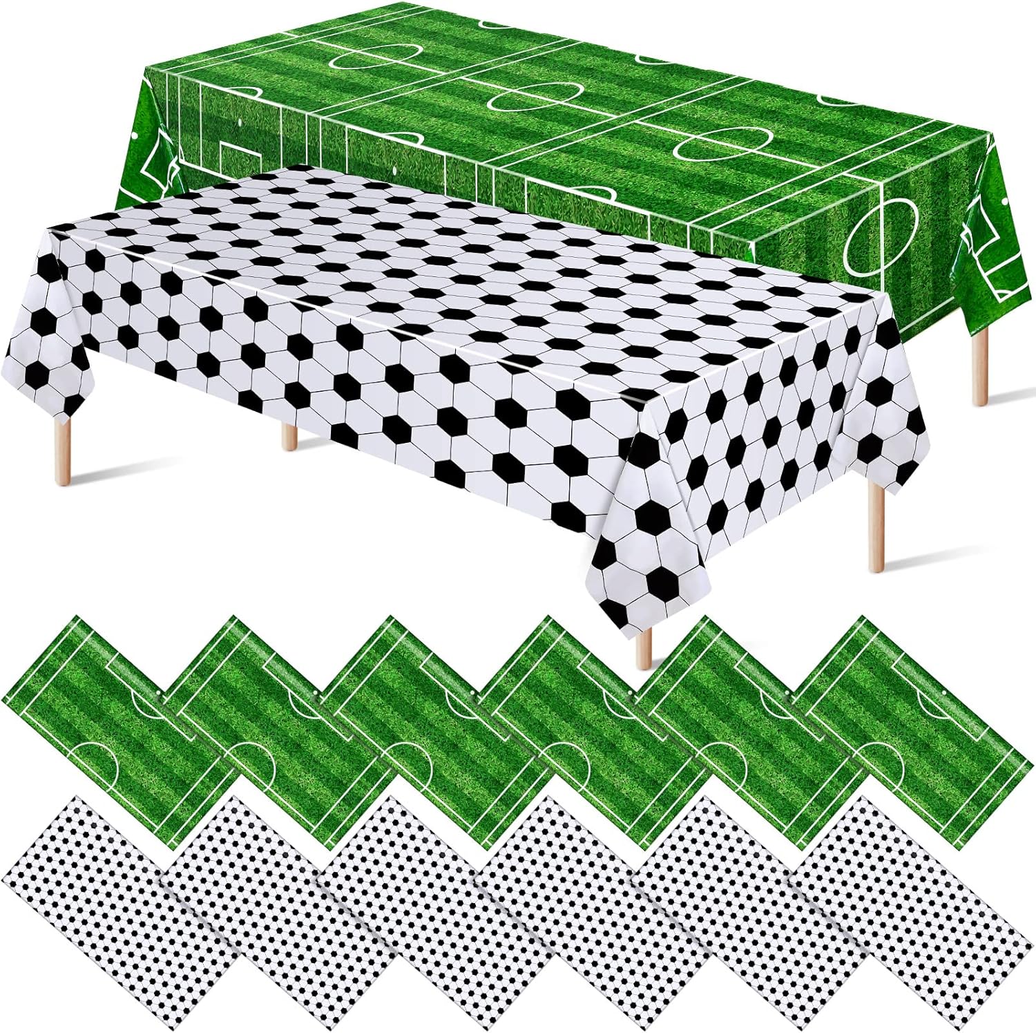 Soccer Plastic Tablecloth Soccer Party Disposable Table Cover Soccer Pattern Party