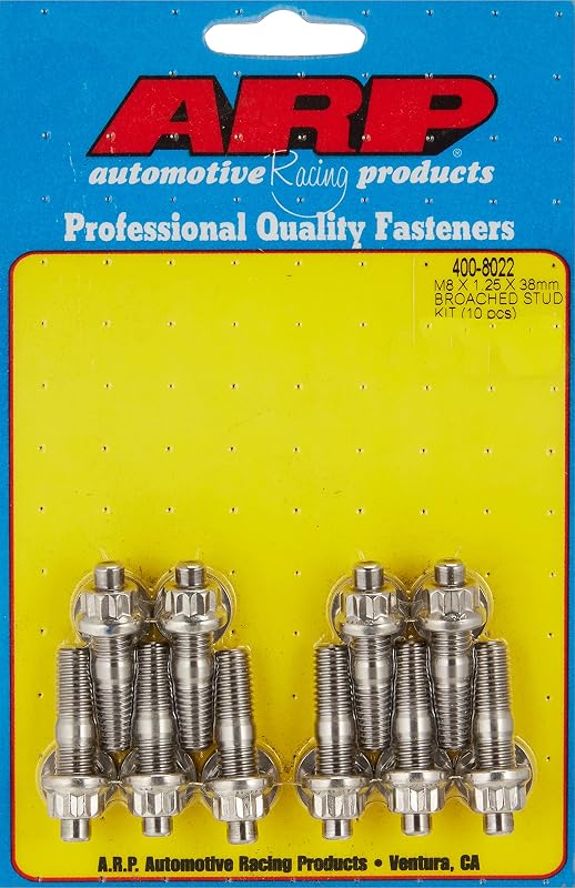 Kit de prisioneiros M8 x 1,25 x 38 mm ARP em aço inoxidável – 10 unidades