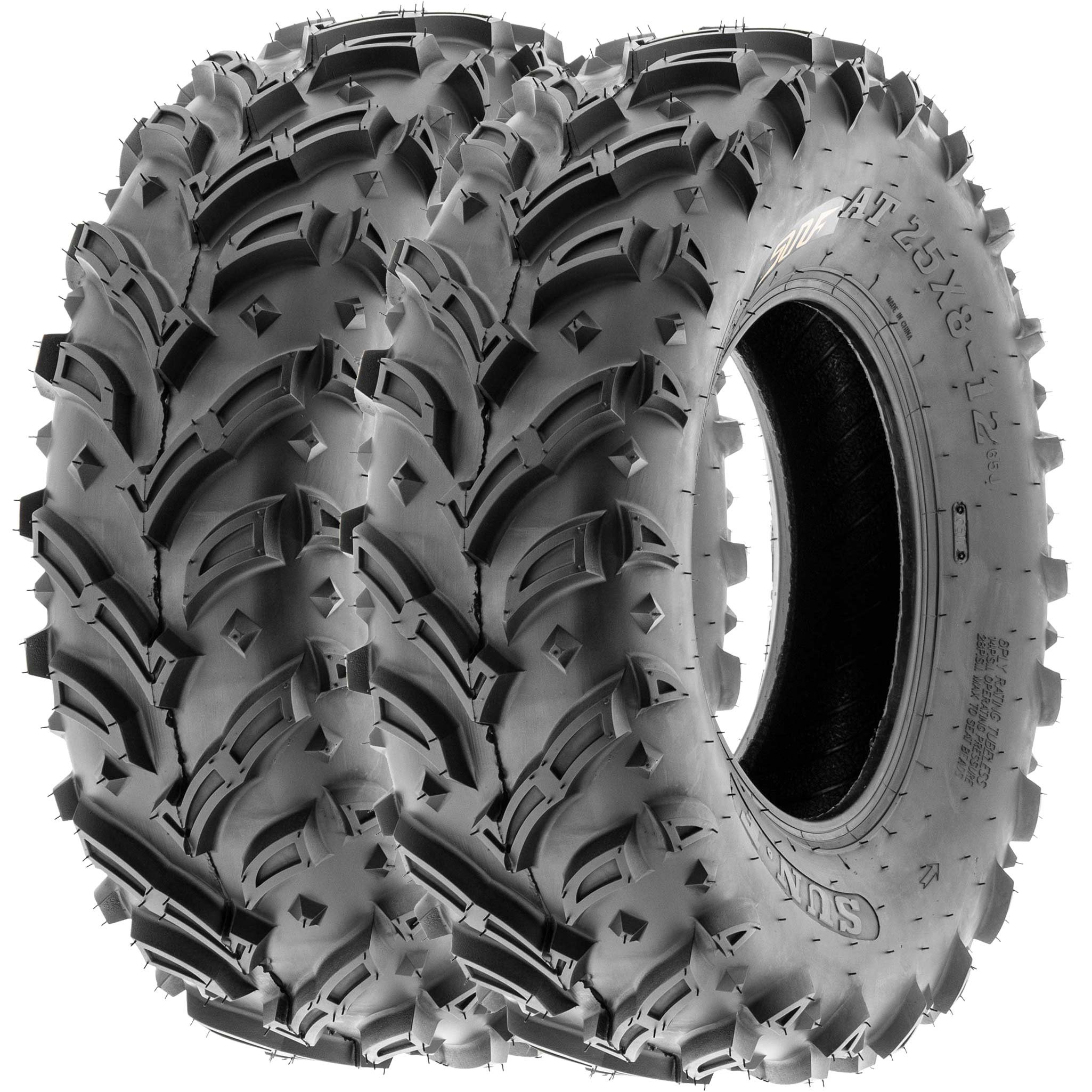 Deestone D929 All Terrain Tires - 16x8.00-7 - 4 Ply - Set Of 2 - For ATV/UTV