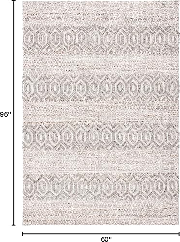 Miniatura 2 de SAFAVIEH Natura Collection - Alfombra de área de 5 x 8 pies, beige y marfil, lana hecha a mano, ideal para zonas de alto tráfico en sala de estar,