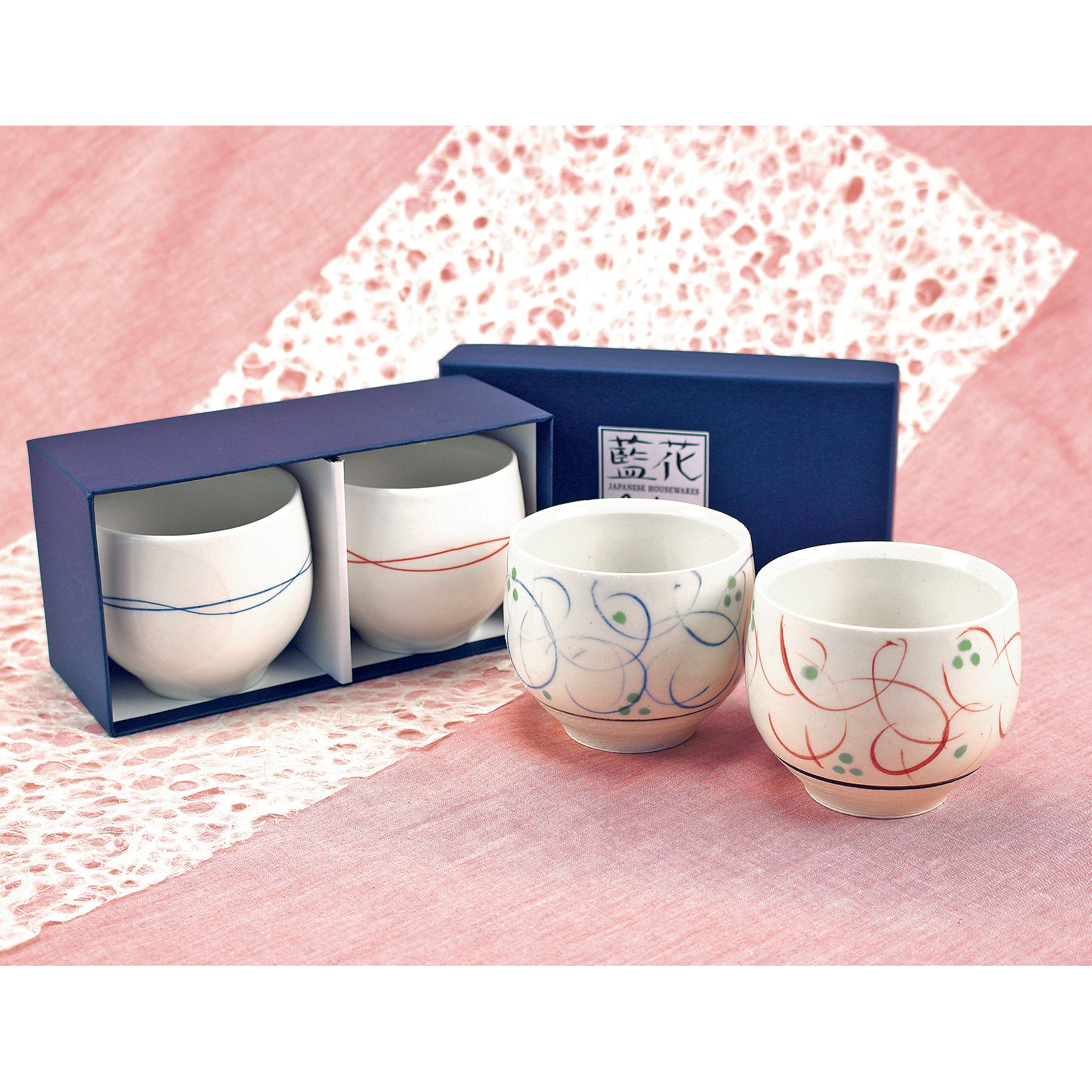 Amazon.co.jp: ワールドクリエイト 藍花 有田焼 めぶき 青 梅酒 カップ