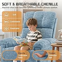 Vista 7 de Silla reclinable, silla reclinable giratoria para adultos, reclinables pequeños para espacios pequeños, silla reclinable manual con bolsillos