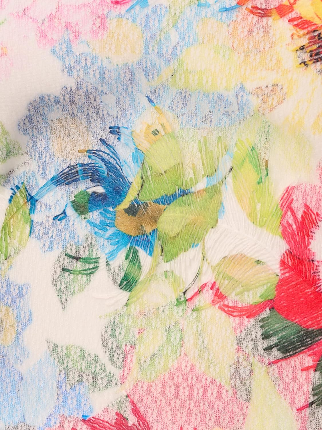 Adrianna Papell Womens Printed Embroidered Midi Dress - Image 3