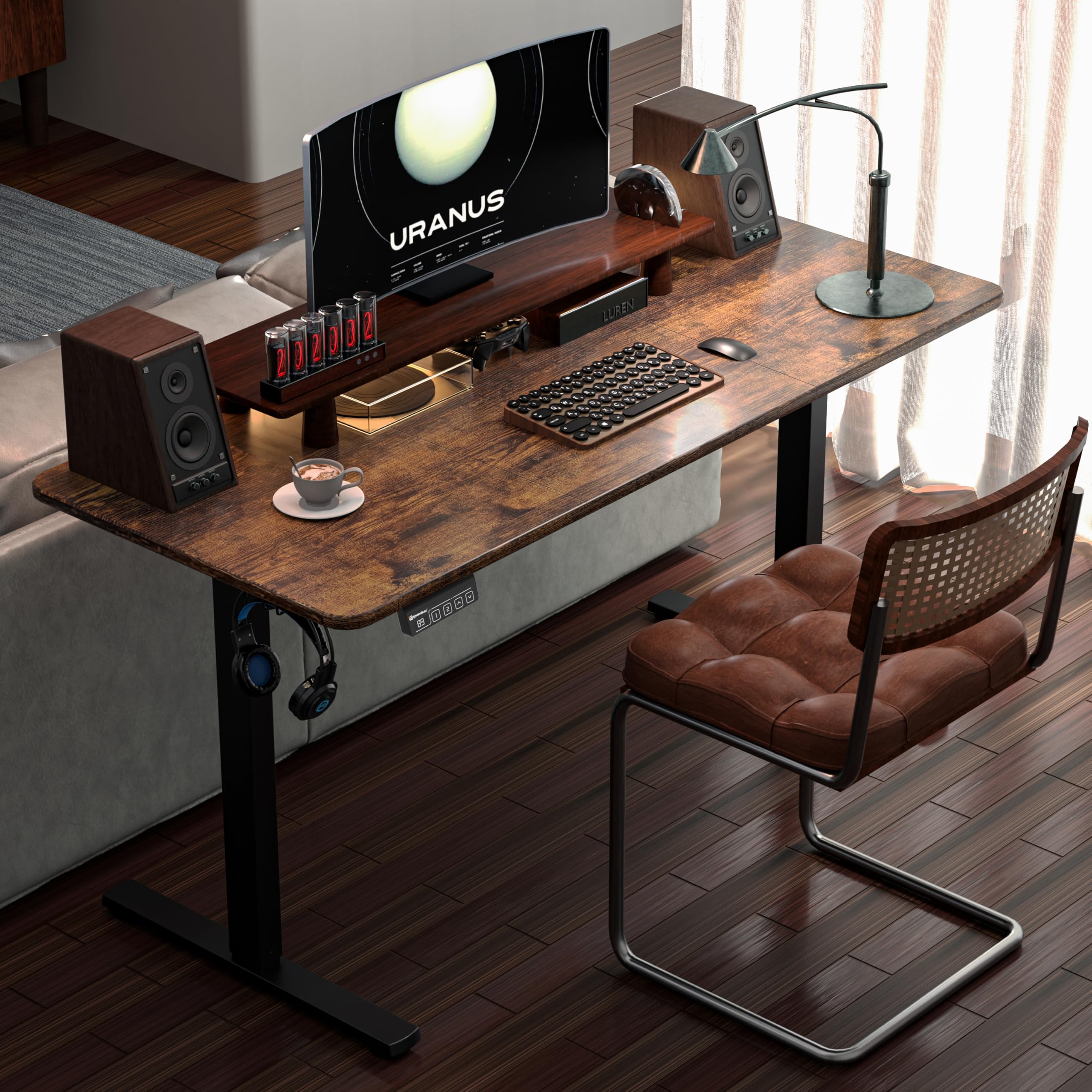 Amazon | ERGOMAKER スタンドデスク 電動式昇降デスク 140*60CM