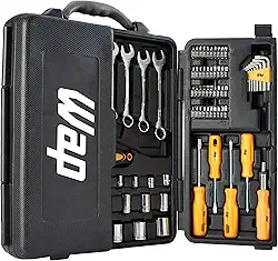 WAP Kit de Ferramentas Manuais WF M110 em Cromo Vanádio, com 110 Peças e Maleta Organizadora