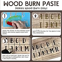Vista 2 de Kit de bolígrafo de pasta de quemado de madera, gel de combustión de madera de 4 onzas, kit de marcador de quemadura de madera de doble cara