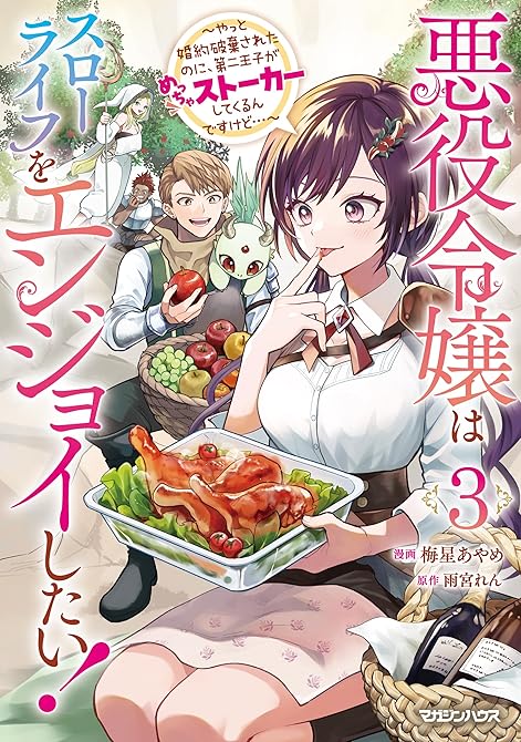 『悪役令嬢はスローライフをエンジョイしたい！～やっと婚約破棄されたのに、第二王子がめっちゃストーカーし(略)』の表紙イラスト 電子書籍 漫画