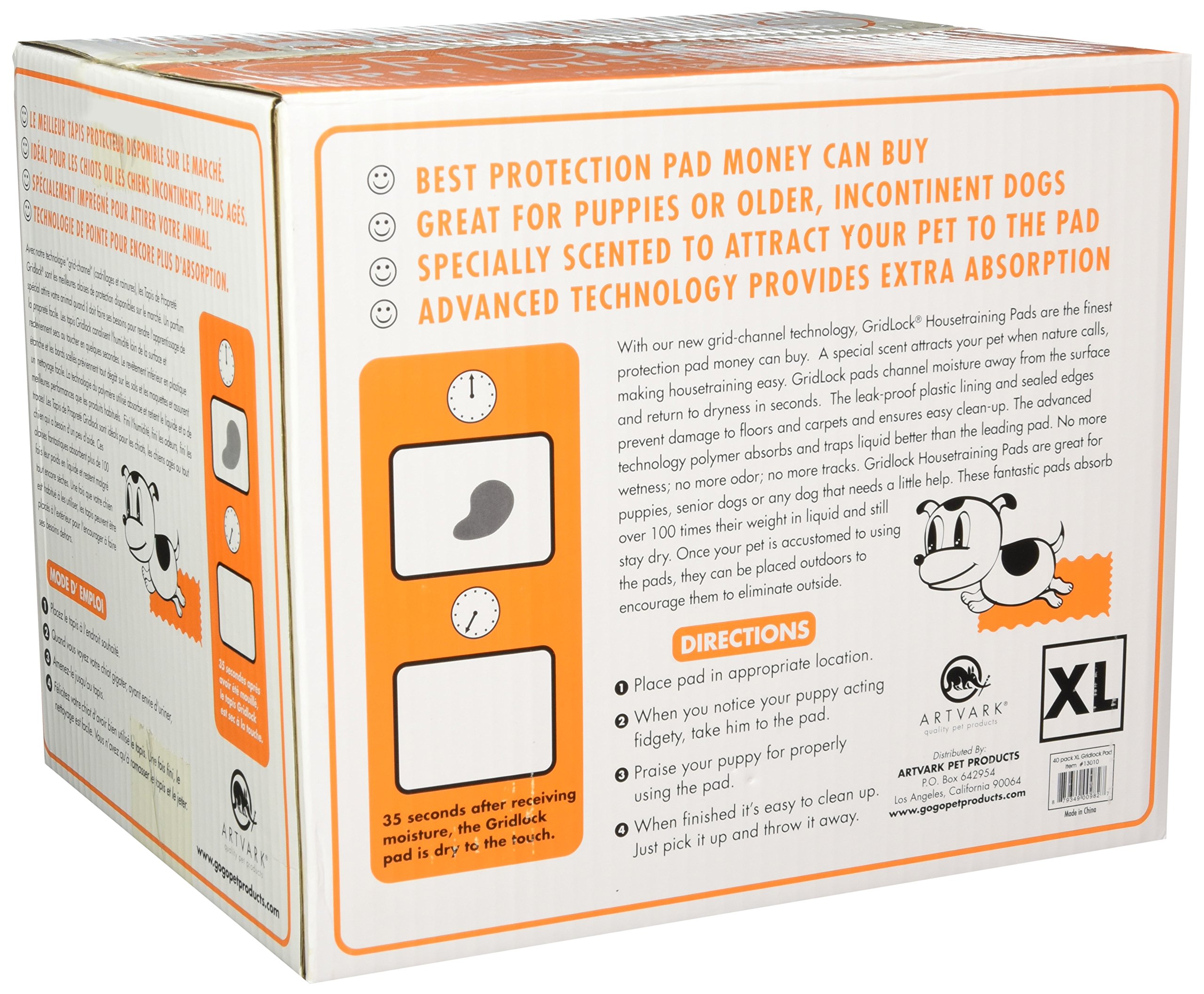 Gogo Pet Products Gridlocks Puppy Pads X Large 40 Pieces