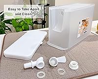 Vista 8 de NDBOX Slim Fridge Jug with Faucet for Water, Iced Tea, Fruit Juice, Softdrinks, Milk, Beverages Dispenser - Hot or Cold Drinks for Parties