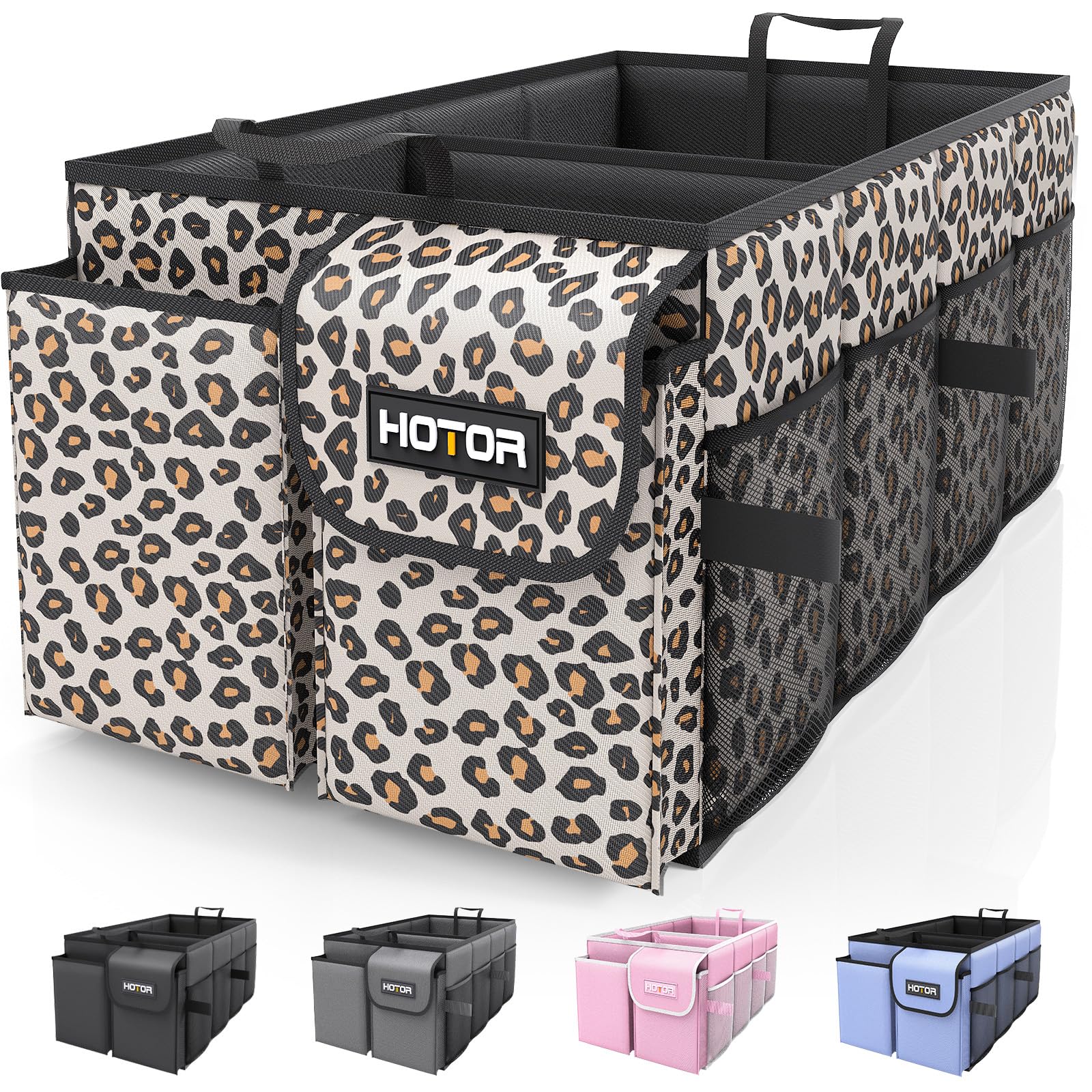 HOTOR Trunk Organizer - Foldable Car Organizer for SUVs &amp; Sedans Storage