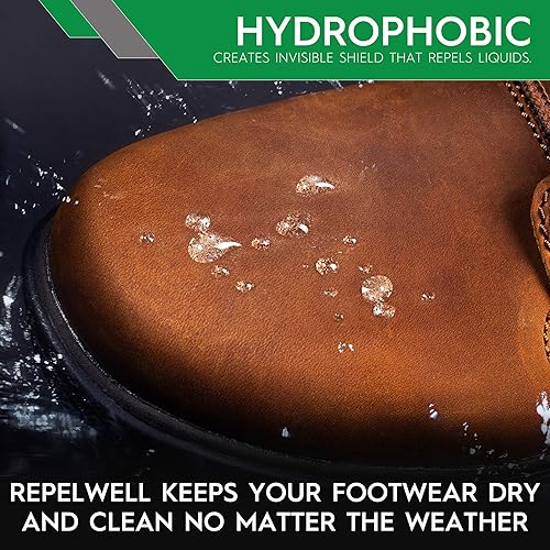 Miniatura 5 de RepelWell Repelente a las manchas y al agua para zapatos y botas (12 onzas), respetuoso con el medio ambiente, seguro para mascotas, mantiene la