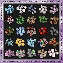 1985 Games Premium Mystery Dice, Set of 7 Polyhedral Dice, DND Dice Set, Premium RPG Dice, Suitable for Role Playing, Table Games (Premium Mystery Pack of 1)