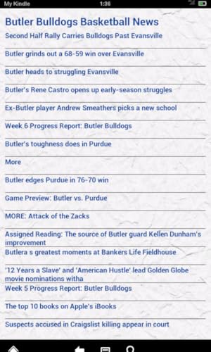 Butler Basketball News (Kindle Tablet Edition)