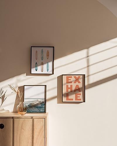 Miniatura 6 de HAUS AND HUES Juego de 3 portarretratos de 8 x 10 pulgadas, marcos de fotos de madera de nogal, juego de marcos de galería de pared de 8 x 10