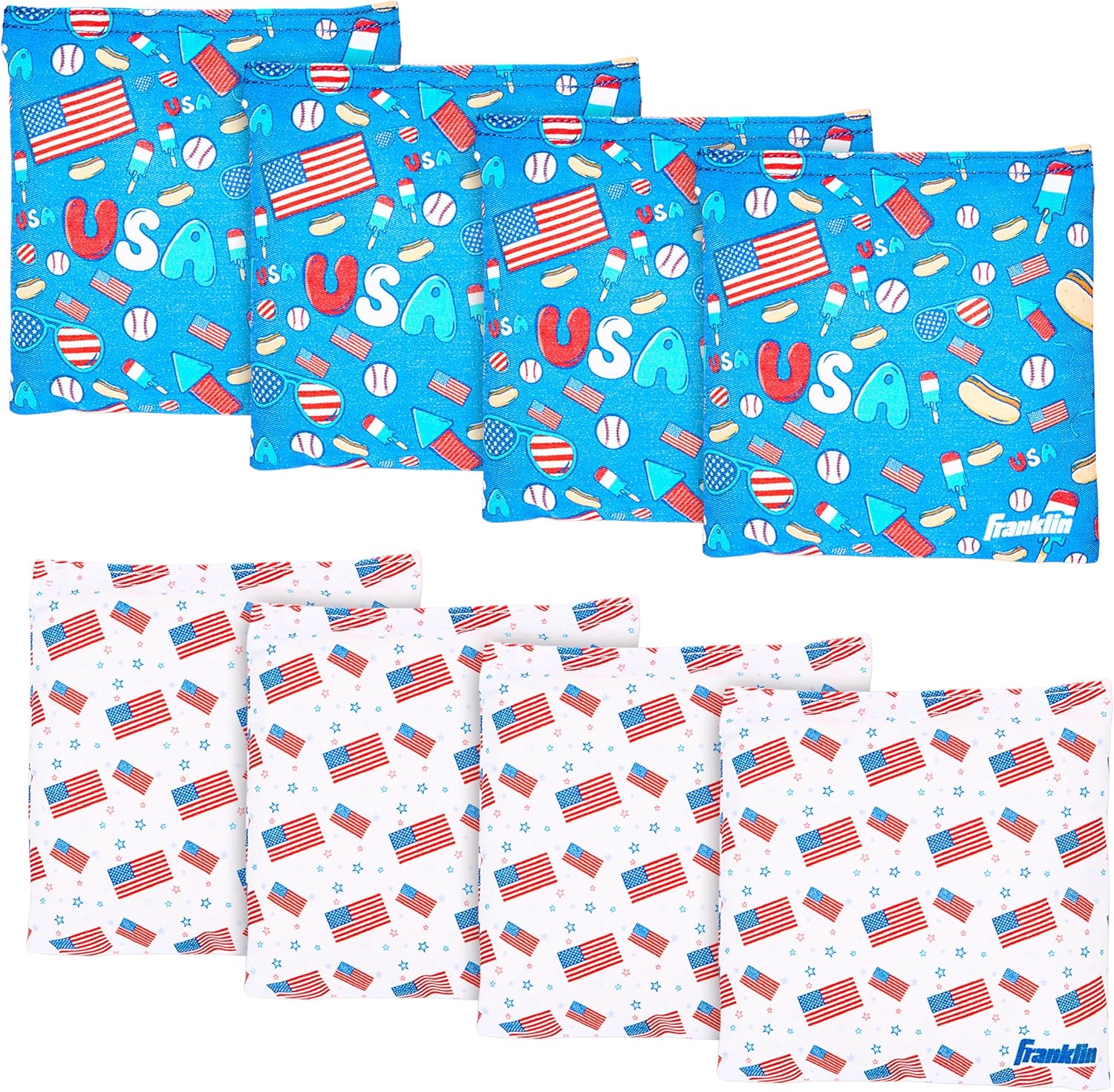 Franklin Sports Cornhole Bags-Multiple Colors - 5" x 5" or 6" x 6" Official Size Bags