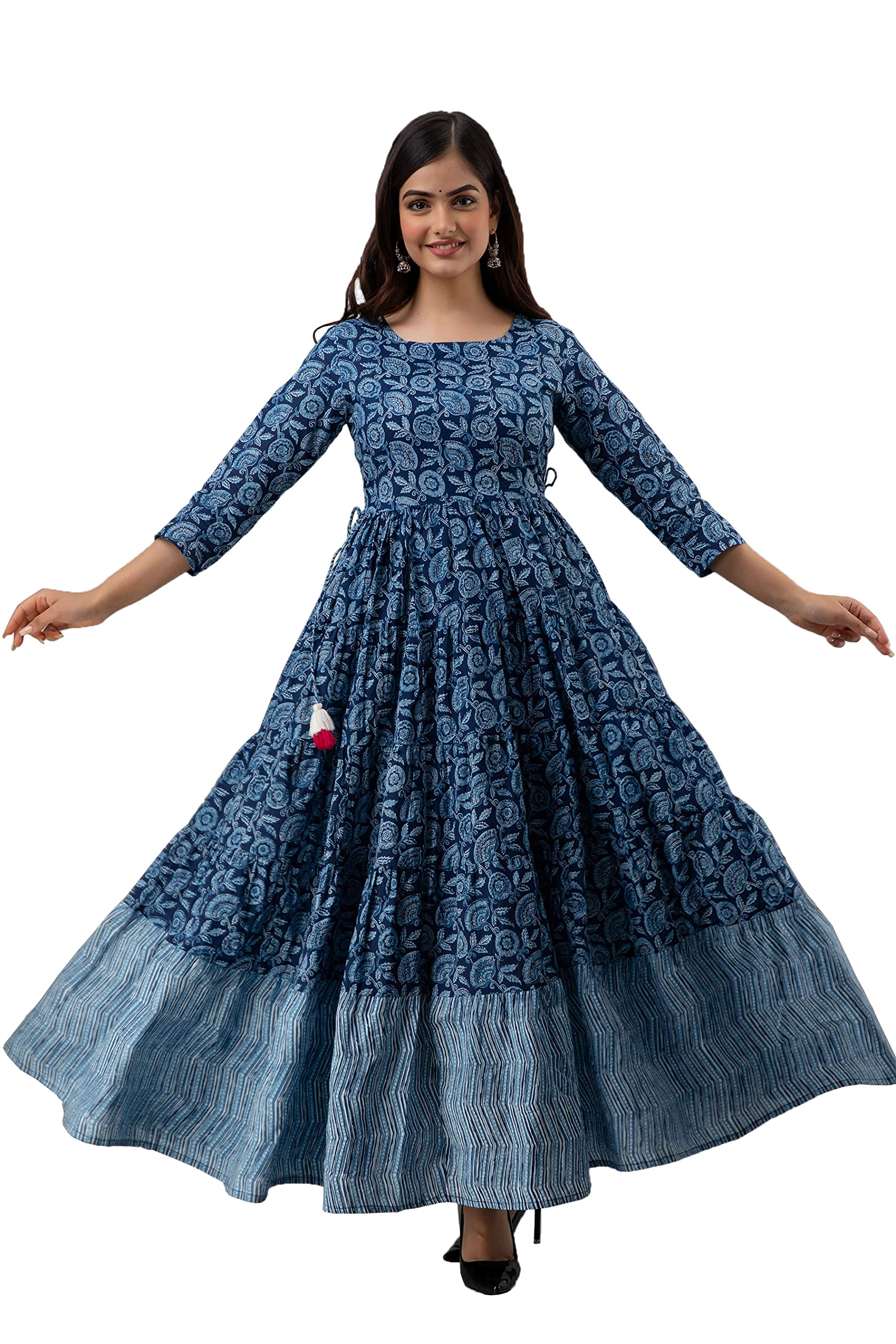 GULMOHAR JAIPUR Women’s Cotton Flared Kurta