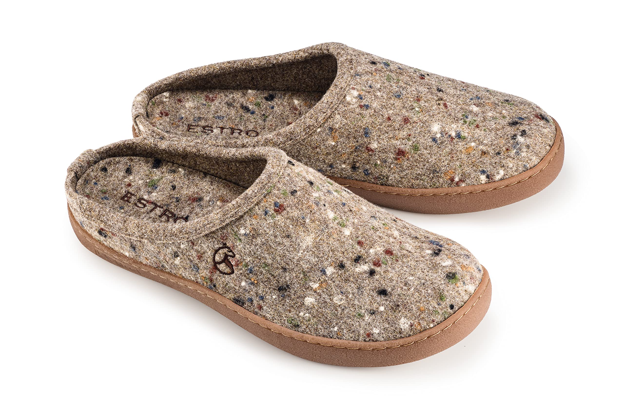 ESTRO Zapatillas Casa Hombre Cerradas - Pantuflas Hombre Fieltro Zapatillas de Casa Fieltro Babuchas Con Suela Goma DUO