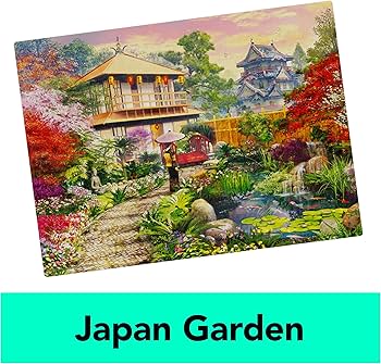 Summer Paradise 2015〜2017 2-Pack of 1000-Piece Jigsaw Puzzles, Amalfi Coast & Japan Garden