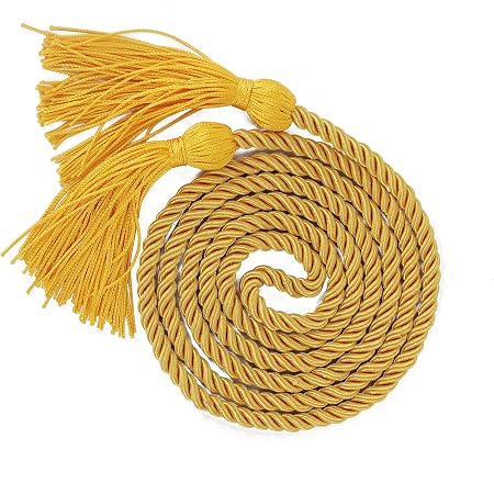 Kente Graduation Honor Cords - 68 Inch Length, Black/Red/Kelly/Gold Colors, Knotted Tassel Ends, One Size Fits All