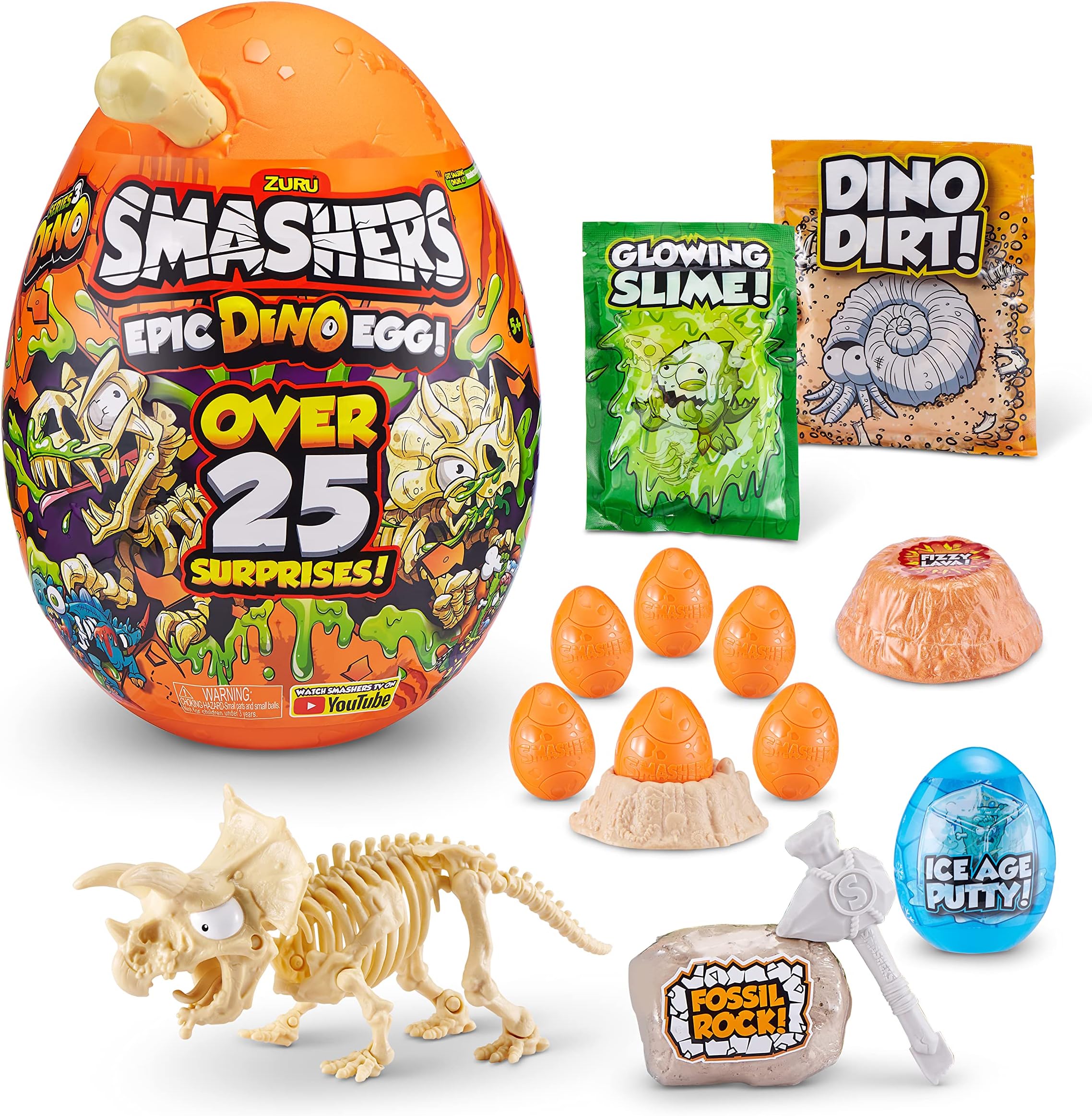ZURU SMASHERS Smashers Epic Dino Egg Collectibles Series 3 Dino By Zuru Dinosaur