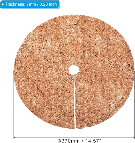 Miniatura 2 de PATIKIL Tapete de fibra de coco para anillo de mantillo de 15 pulgadas, paquete de 5 protectores de fibra de coco gruesa para plantas en macetas de
