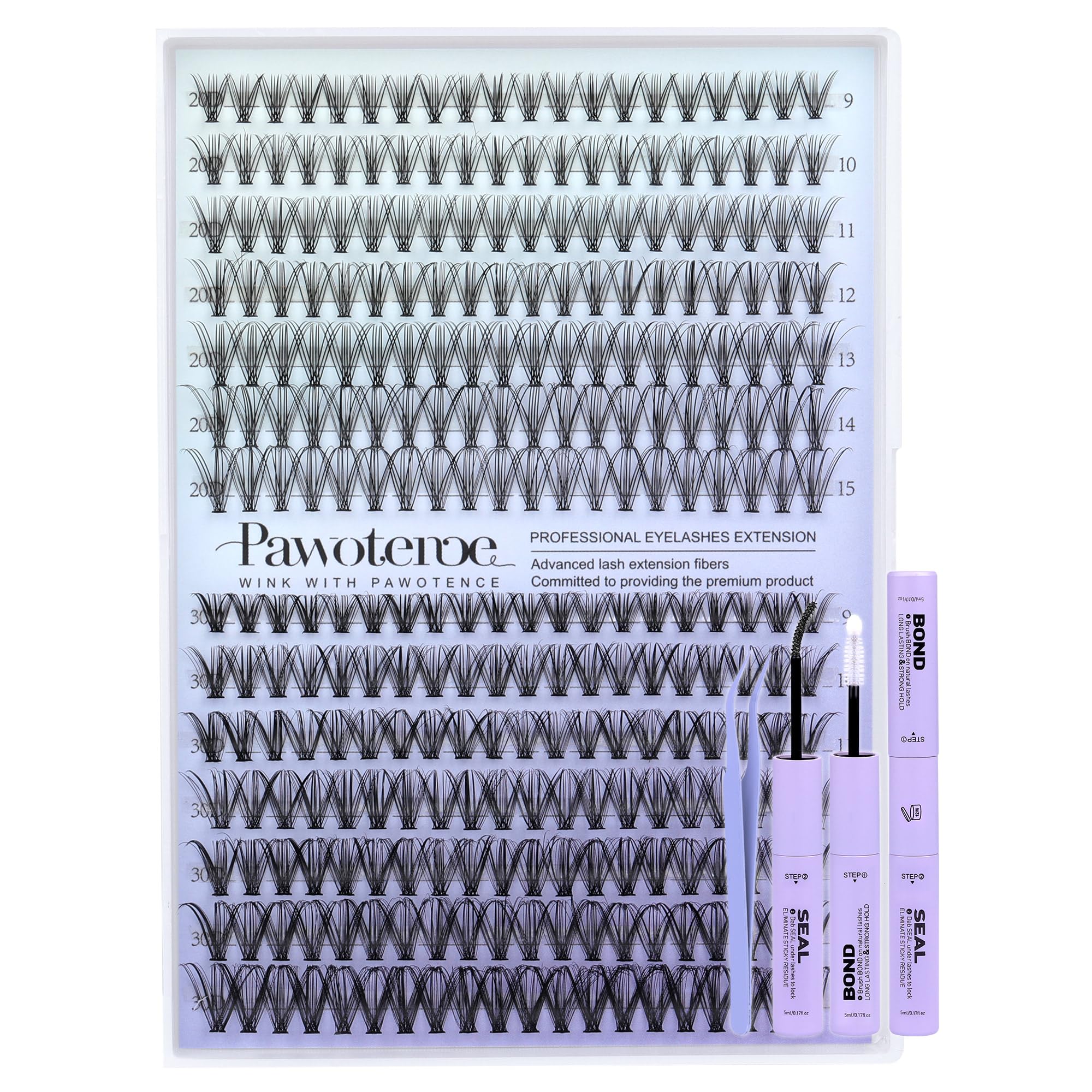 DIY Lash Extension Kit - 280 Clusters, Bond & Seal -26 DIY Lash Extension Kit - 280 Clusters, Bond & Seal -26