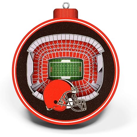 Unforgettable Football Memories: YouTheFan NFL 3D StadiumView Christmas Tree Ornament