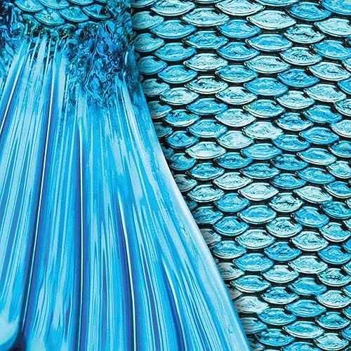 Miniatura 9 de Fin Fun - Cola de sirena auténtica para niños, resistente al desgaste, para nadar, monoaleta incluida