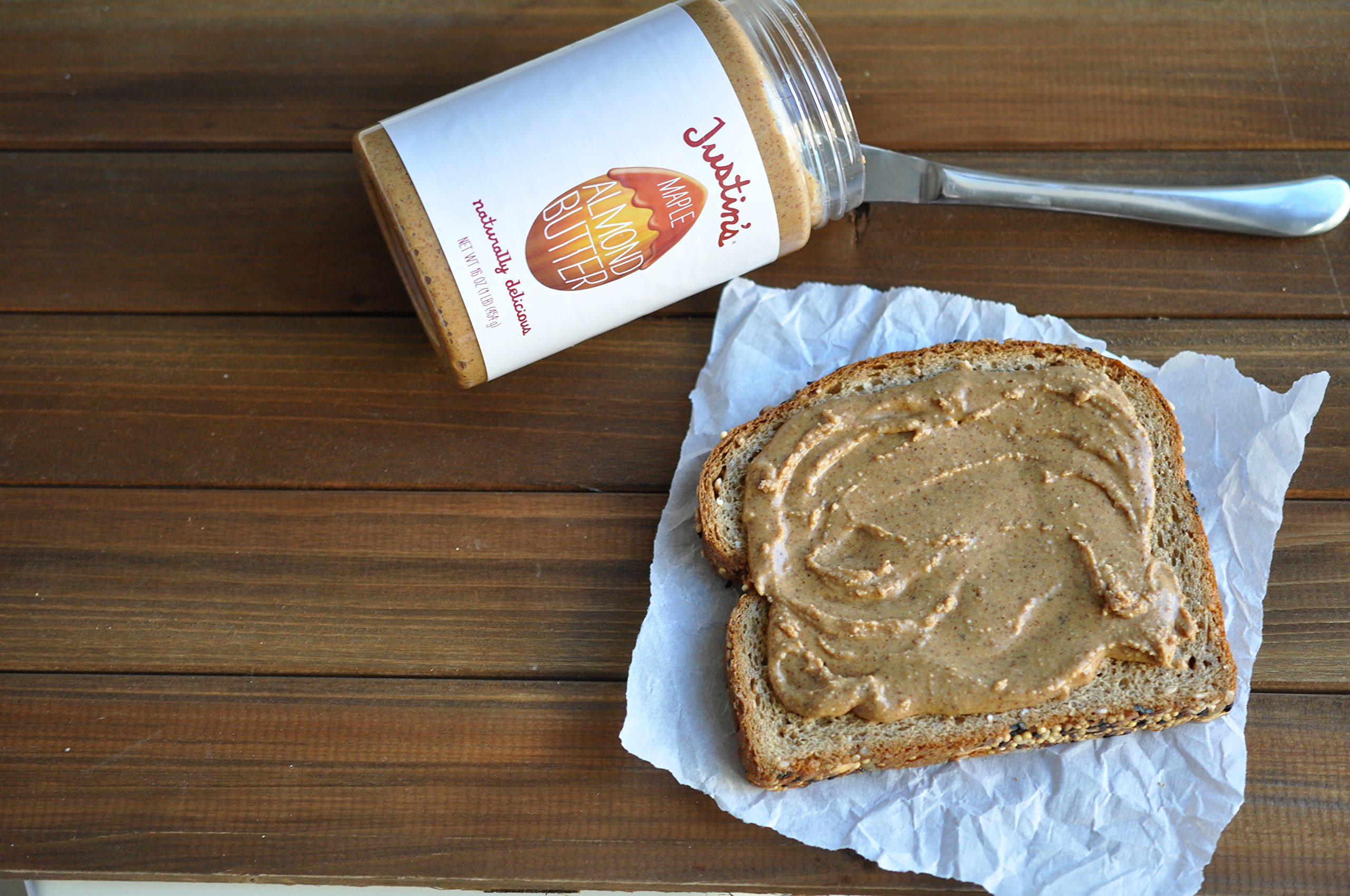 Justin's Nut Butter Natural Maple Almond Butter, 16-Ounce Plastic Jar (Pack of 3)