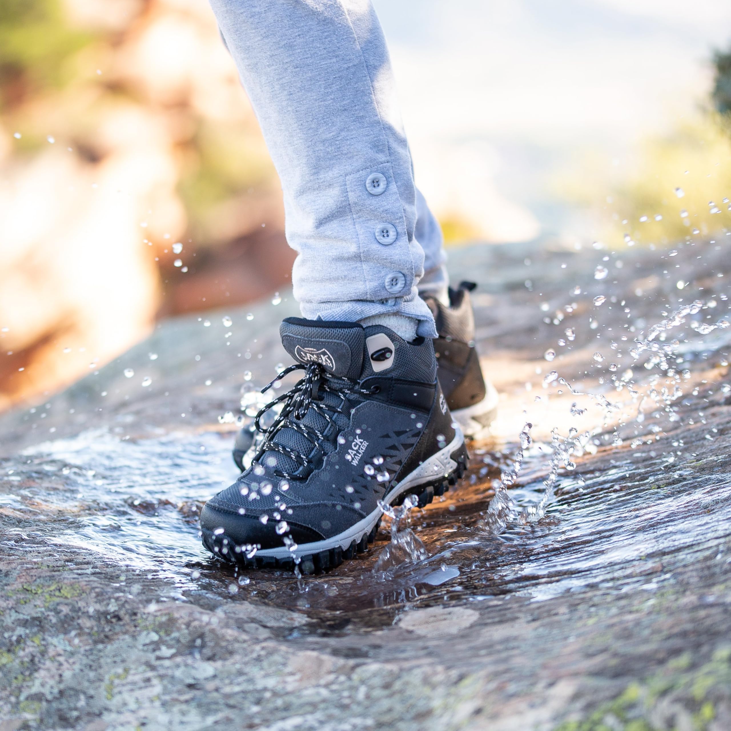 Jack Walker Scarponi per Camminare da Donna Impermeabili Scarpe Leggere e Traspiranti Escursioni e Trekking JW2005 Oro Rosa