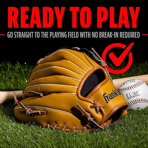 Vista 34 de Franklin Sports Field Master Baseball + Softball Glove - Field Master Adult + Youth Baseball + Softball Mitt - Men's + Women's Gloves - Right Hand