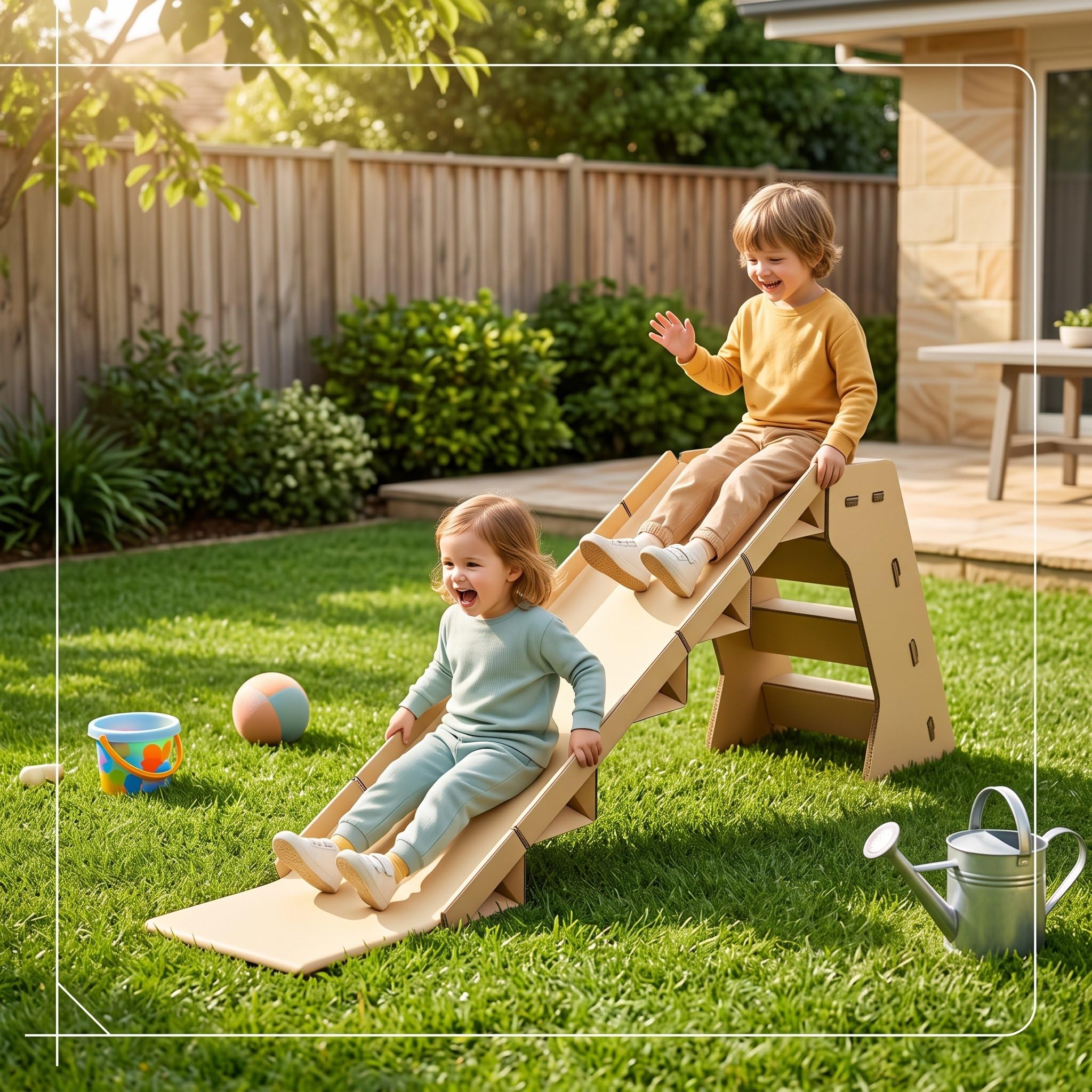 Treppenrutsche für – Indoor Outdoor Rutsche & Rutschbahn Treppe, 4 Meter lang