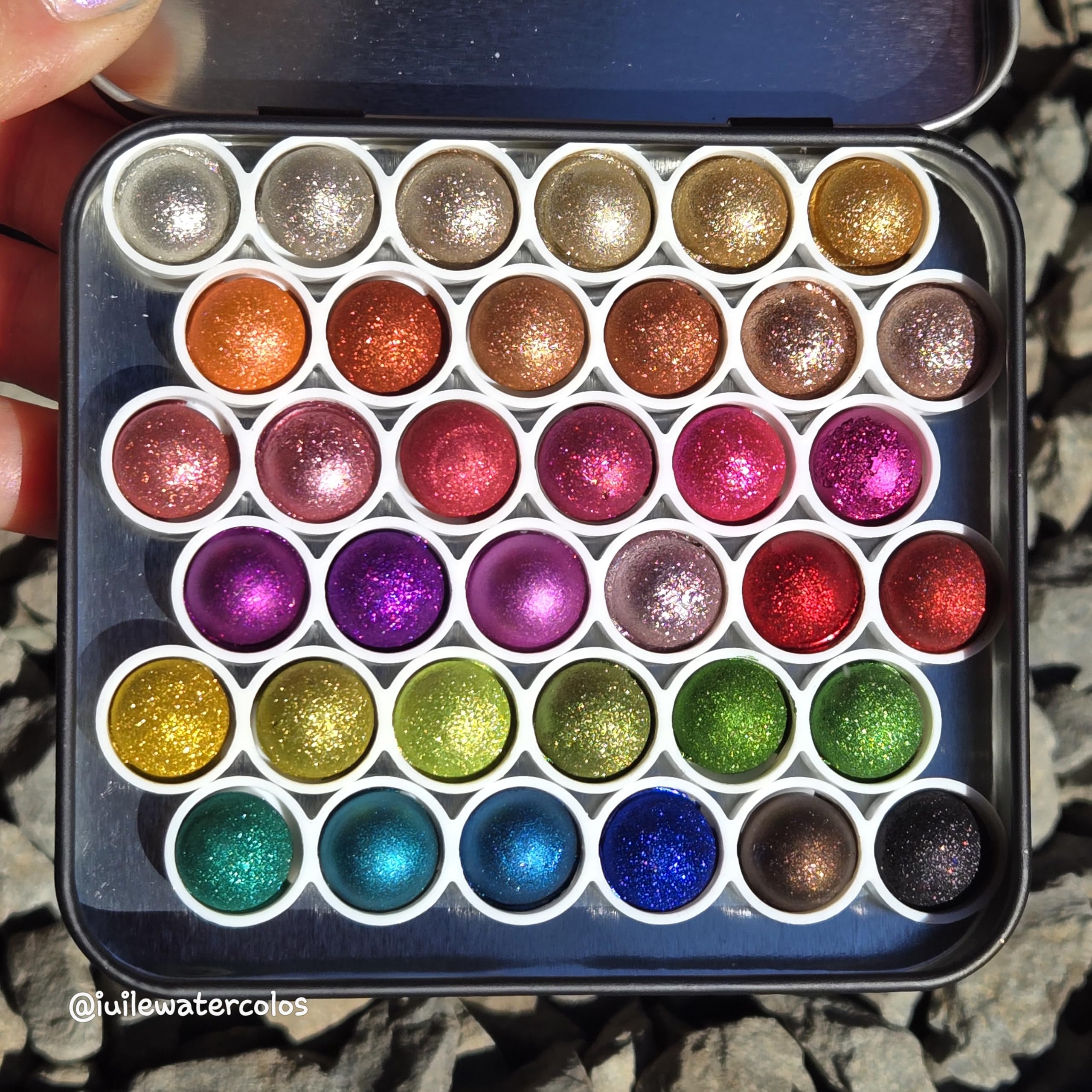 IUILE Handmade Watercolor Paints - Magical Drop Tiny Sampler Tin Set Vol. 2 (36 colors): Magical Drop Vol. 3