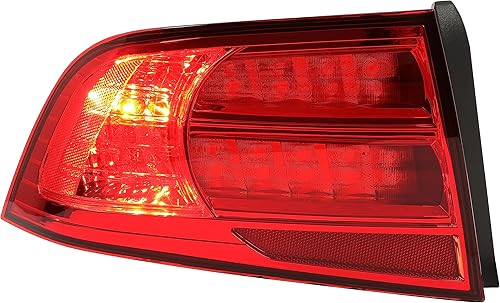 KUAFU Luz trasera compatible con Honda Acura TL 2004-2008 Reemplazo para 33551-SEP-A01 AC2818104 Luz trasera del lado del conductor, lente roja y