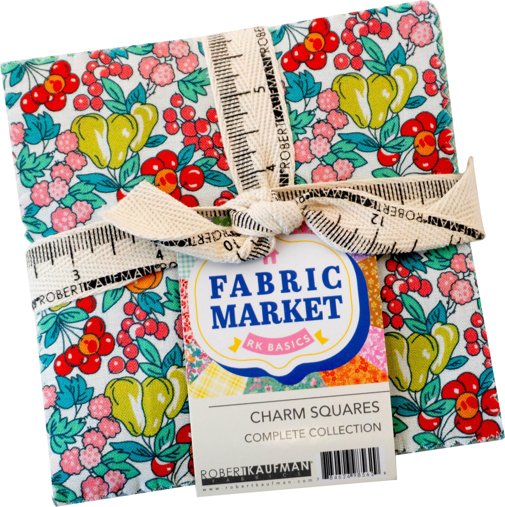 Flowerhouse Fabric Market Charm Square 127 5-inch Squares Charm Pack Robert Kaufman JCHS-1416-127