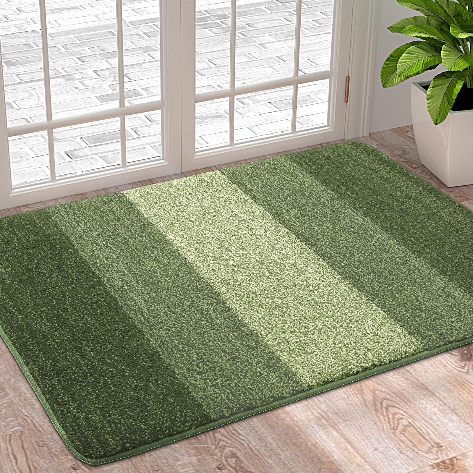 Homaxy Door Mats Indoor, Nonslip Soft Machine Washable Doormats, Dirt