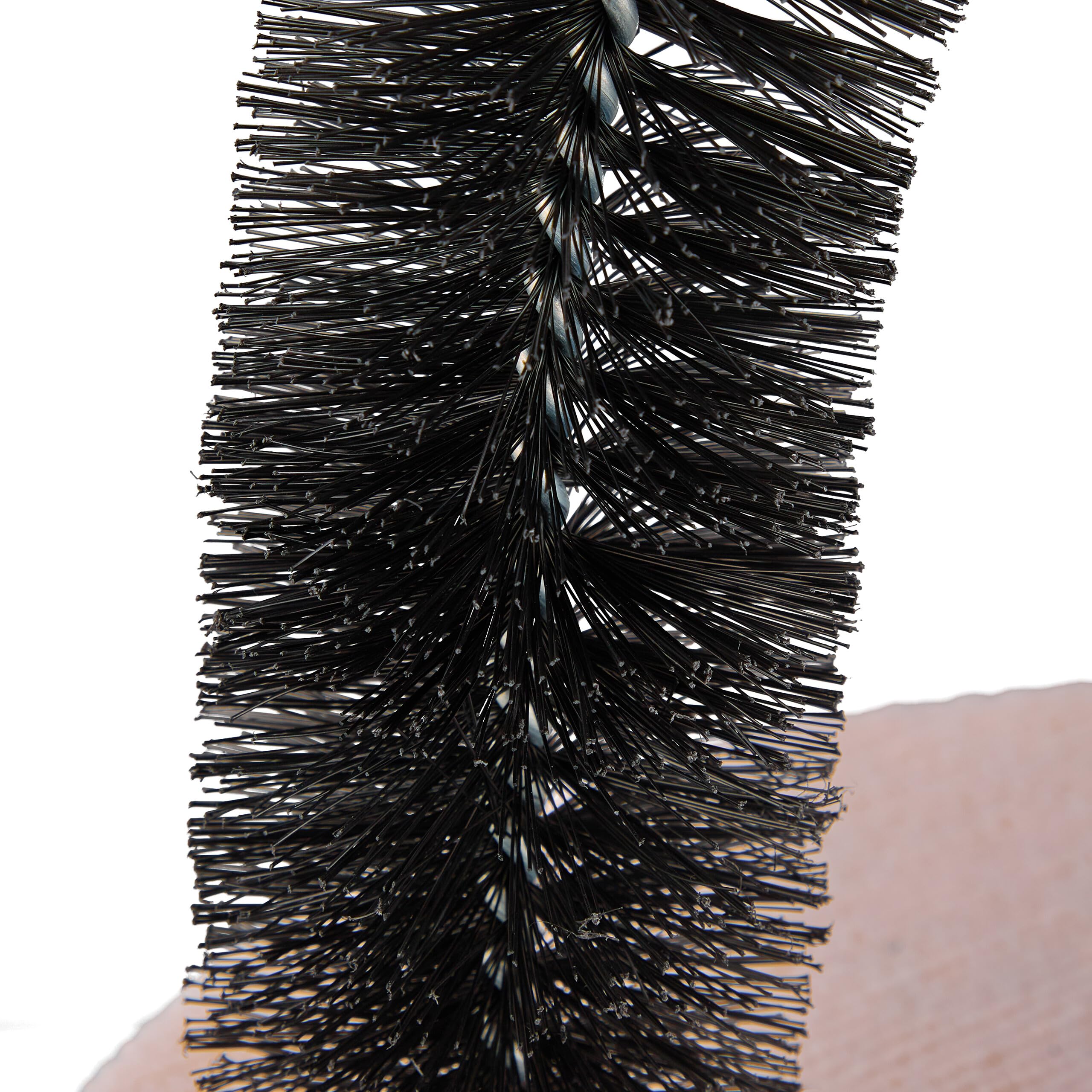 Relaxdays Arco Massaggiatore per Gatti, con Erba Gatta, Spazzola Massaggiante, Cura del Pelo, Cat Scratcher Setole, Nero