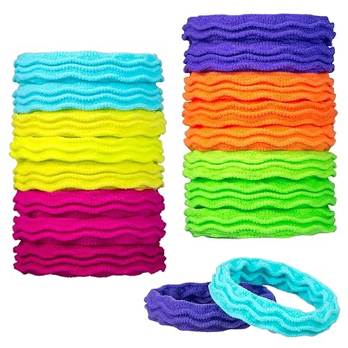 Juego de 18 piezas elásticas para cola de caballo onduladas en colores brillantes, soportes para coletas de caballo, paquete económico, soportes de