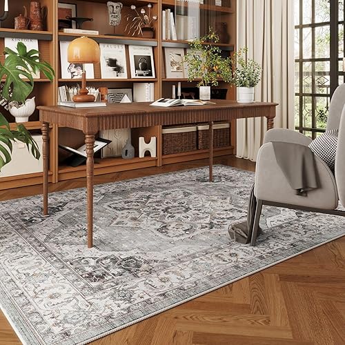 Miniatura 29 de Rugcomf Tapete para puerta interior, 2 x 3, lavable a máquina, tapete antideslizante de pelo bajo, para entrada, cocina, puerta principal, entrada