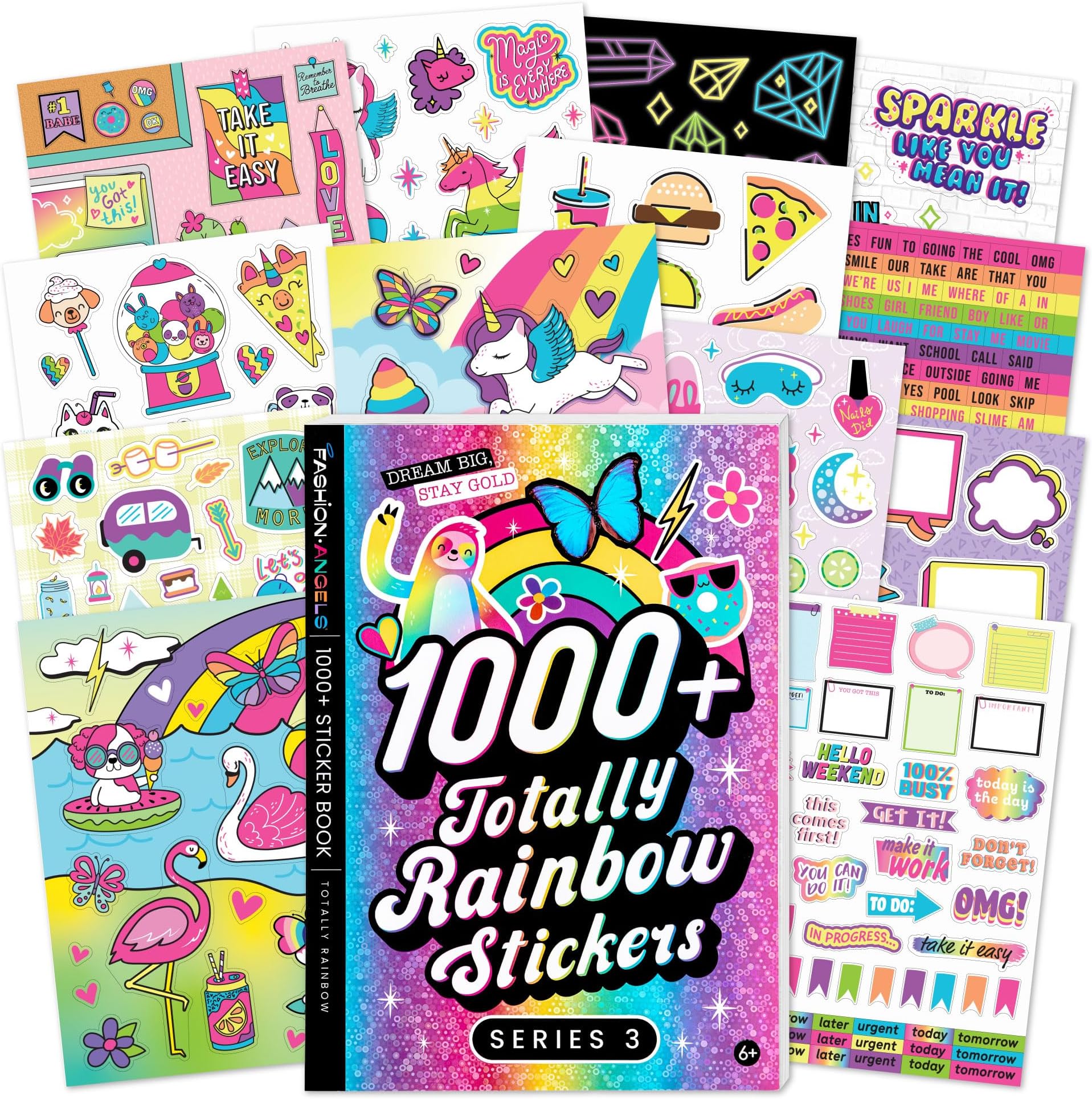 Fashion Angels 1000+ Totally Rainbow Super Colorful Stickers